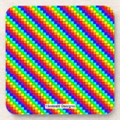 Rainbow Stripes - Kunststof Onderzetter (Voorkant)
