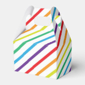 Rainbow Stripes Leuk Verjaardagsfeestje Favor Boxe Bedankdoosjes (Achterkant)