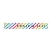 Rainbow Stripes Leuke Wrap Rond Uitnodigen Labels Omwikkelbaar Adreslabel (Individueel)