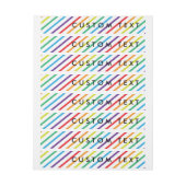 Rainbow Stripes Leuke Wrap Rond Uitnodigen Labels Omwikkelbaar Adreslabel (Vel)