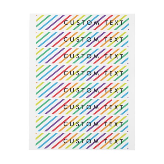 Rainbow Stripes Leuke Wrap Rond Uitnodigen Labels Omwikkelbaar Adreslabel (Vel)