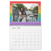 Rainbow Stripes LGBT-familie Foto's Kalender (Jan 2026)
