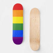 Rainbow Stripes LGBTQ Pride Persoonlijk Skateboard (Voorkant)