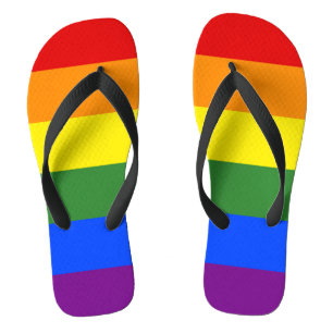 Rainbow Stripes LGBTQ Pride Teenslippers