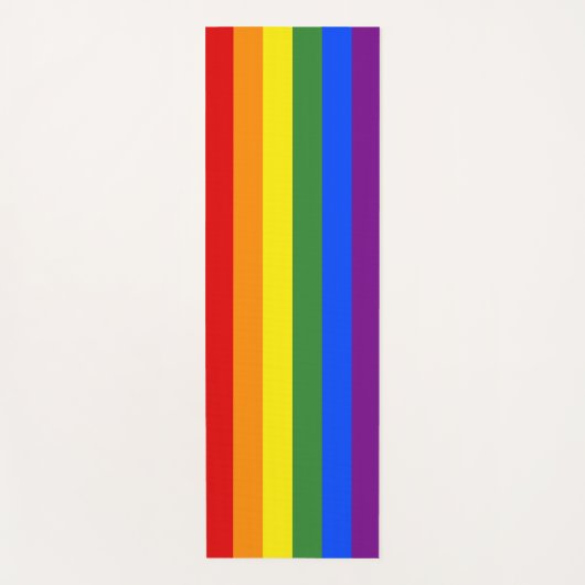 Rainbow Stripes LGBTQ Pride Yogamat (Voorkant)