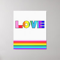 Rainbow Stripes Love