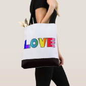 Rainbow Stripes Love Tote Bag (Dichtbij)