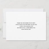 Rainbow Stripes met Faux Gold Glitter Hartelijk da Bedankkaart (Achterkant)