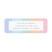 Rainbow Stripes Moderne kleurenbloklabel Etiket (Voorkant)