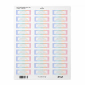 Rainbow Stripes Moderne kleurenbloklabel Etiket (Full Sheet)