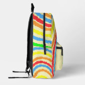 Rainbow Stripes Monogram Naam Bedrukte Rugzak (Links)