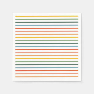 Rainbow Stripes Paper Napkins Servet