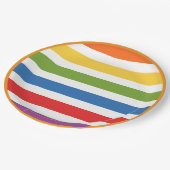 Rainbow Stripes  Papieren Bordje (Gekanteld)