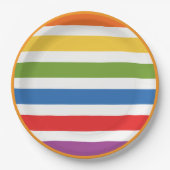 Rainbow Stripes  Papieren Bordje (Voorkant)