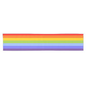 RAINBOW Stripes Patroon + uw idee Korte Tafelloper (Horizontaal)