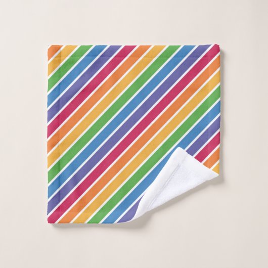 Rainbow Stripes Pattern Bad Handdoek (Wasdoekje)