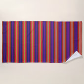 Rainbow Stripes Pattern Beach Towel Strandlaken (Voorkant)