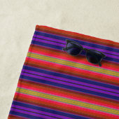 Rainbow Stripes Pattern Beach Towel Strandlaken (In situ)