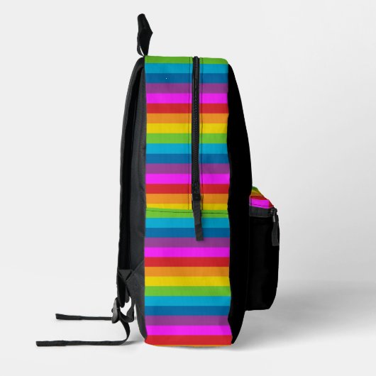 Rainbow Stripes Pattern Bedrukte Rugzak (Links)