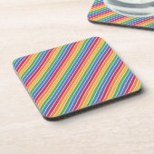 Rainbow Stripes Pattern Bier Onderzetter (Linkerzijde)