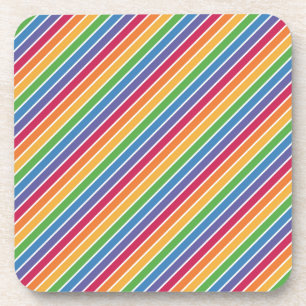 Rainbow Stripes Pattern Bier Onderzetter