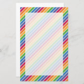Rainbow Stripes Pattern Briefpapier (Voorkant / Achterkant)