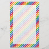Rainbow Stripes Pattern Briefpapier (Voorkant)
