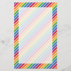 Rainbow Stripes Pattern Briefpapier