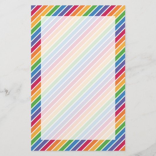Rainbow Stripes Pattern Briefpapier (Voorkant)