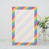 Rainbow Stripes Pattern Briefpapier (Staand voorkant)