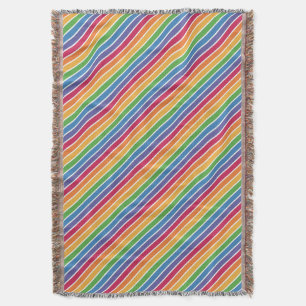 Rainbow Stripes Pattern Deken