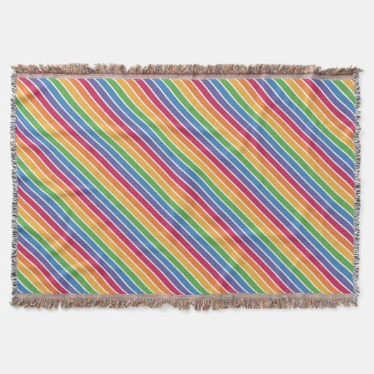 Rainbow Stripes Pattern Deken (Voorkant)