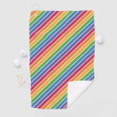 Rainbow Stripes Pattern Golfhanddoek (Insitu)