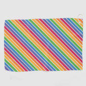Rainbow Stripes Pattern Golfhanddoek (Horizontaal)