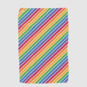Rainbow Stripes Pattern Golfhanddoek (Voorkant)