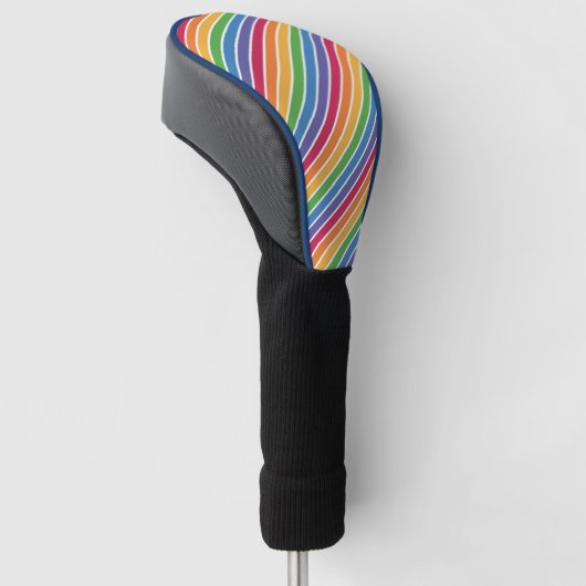 Rainbow Stripes Pattern Golfheadcover (Schuin)