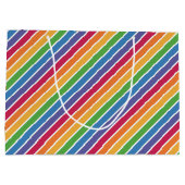 Rainbow Stripes Pattern Groot Cadeauzakje (Achterkant)