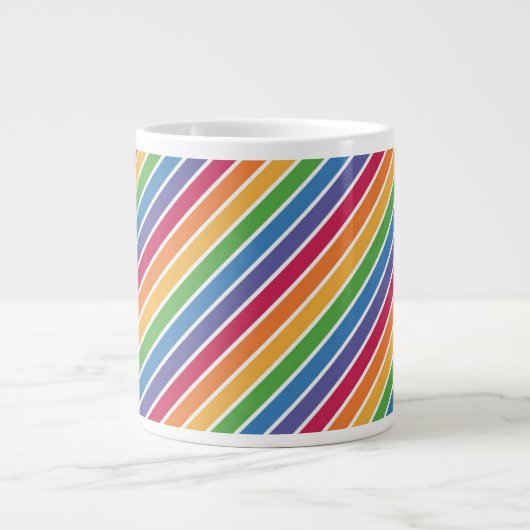 Rainbow Stripes Pattern Grote Koffiekop (Voorkant)