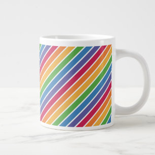 Rainbow Stripes Pattern Grote Koffiekop