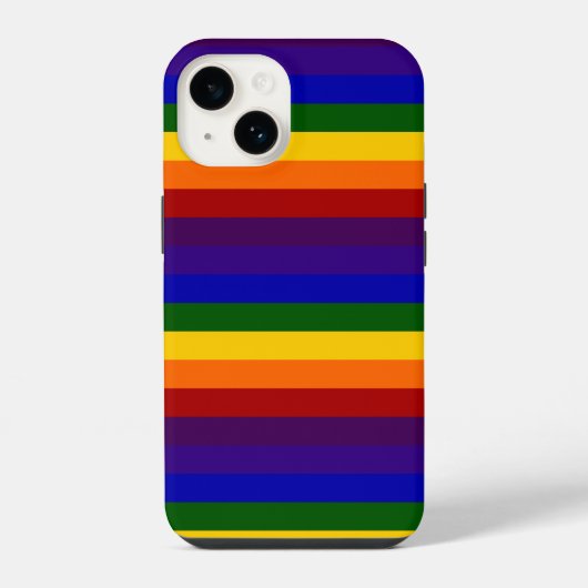 Rainbow Stripes Pattern iPhone Hoesje (Achterkant)