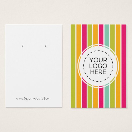 Rainbow Stripes Pattern-kaart die beeldschermkaart Visitekaartje (Voorkant /achterkant)