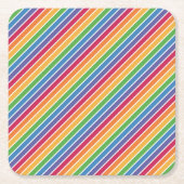 Rainbow Stripes Pattern Kartonnen Onderzetters (Voorkant)