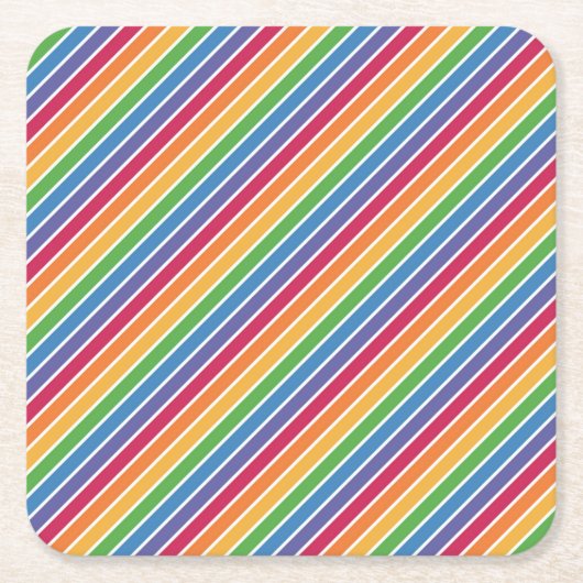 Rainbow Stripes Pattern Kartonnen Onderzetters (Voorkant)