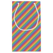 Rainbow Stripes Pattern Klein Cadeauzakje (Achterkant)