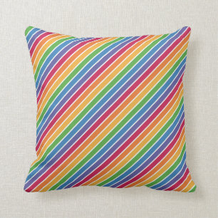 Rainbow Stripes Pattern Kussen