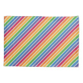 Rainbow Stripes Pattern Kussensloop (Achterkant-Links)