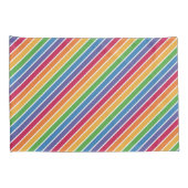 Rainbow Stripes Pattern Kussensloop (Achterkant-Rechts)