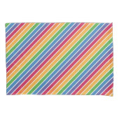 Rainbow Stripes Pattern Kussensloop (Voorkant-Links)