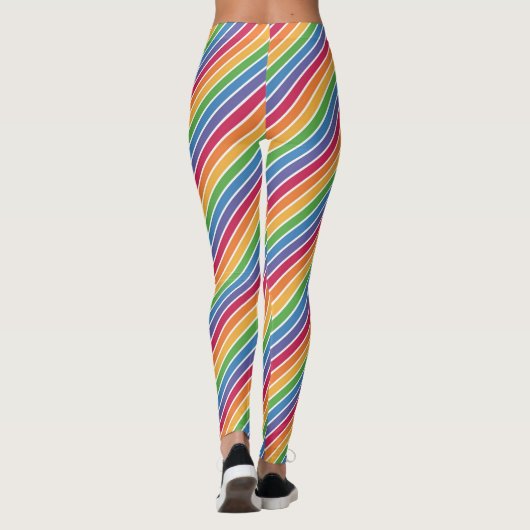 Rainbow Stripes Pattern Leggings (Achterkant)