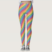Rainbow Stripes Pattern Leggings (Voorkant)